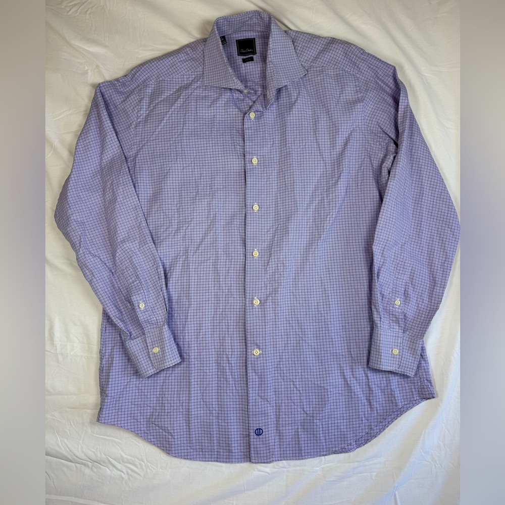 David Donahue Checkered Dress Shirt